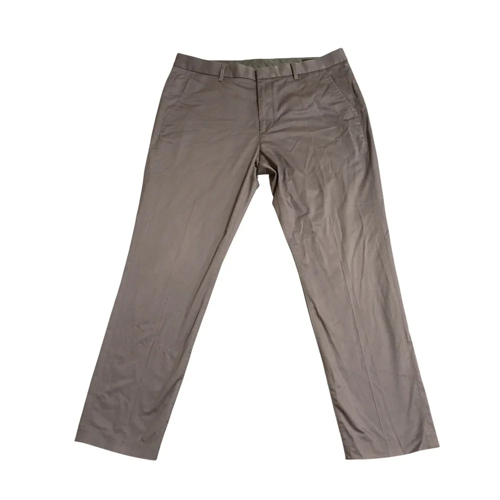 Bonobos Chino Pants Mens 36x30 Grey Slim Fit Stretch Cotton Trousers Business